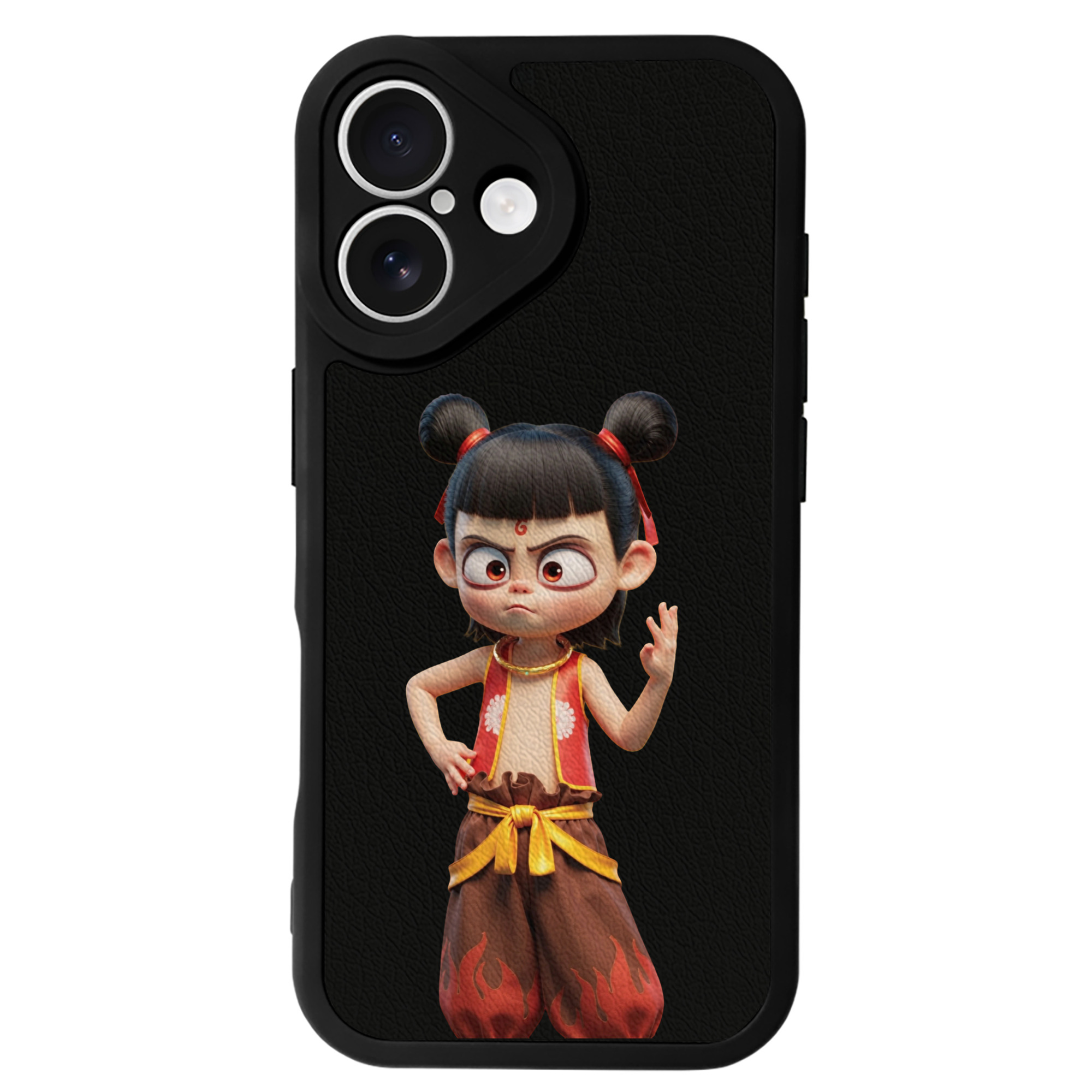 （画像用） Ne Zha 2 ナタ 魔童の大暴れ 【iPhone 16シリーズ対応】シリコンスマホケース（レザー調） 材質：シリコン
